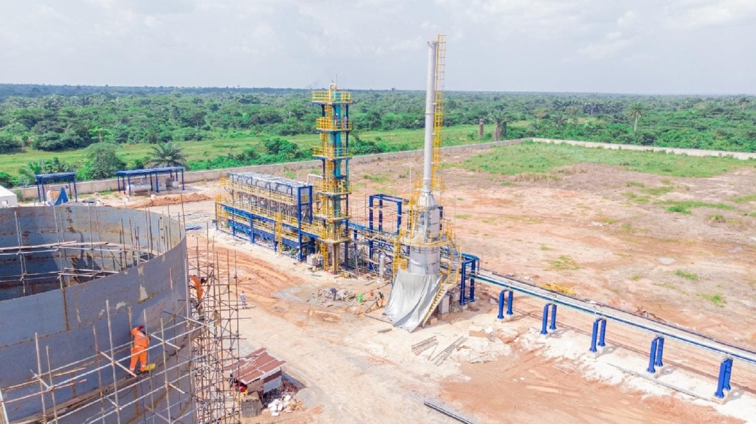 KOKO Refinery under construction on the Benin River, Delta State, Nigeria